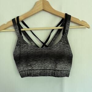 Women's‎ size XS gray and black racerback sports bra comfortable athleisure